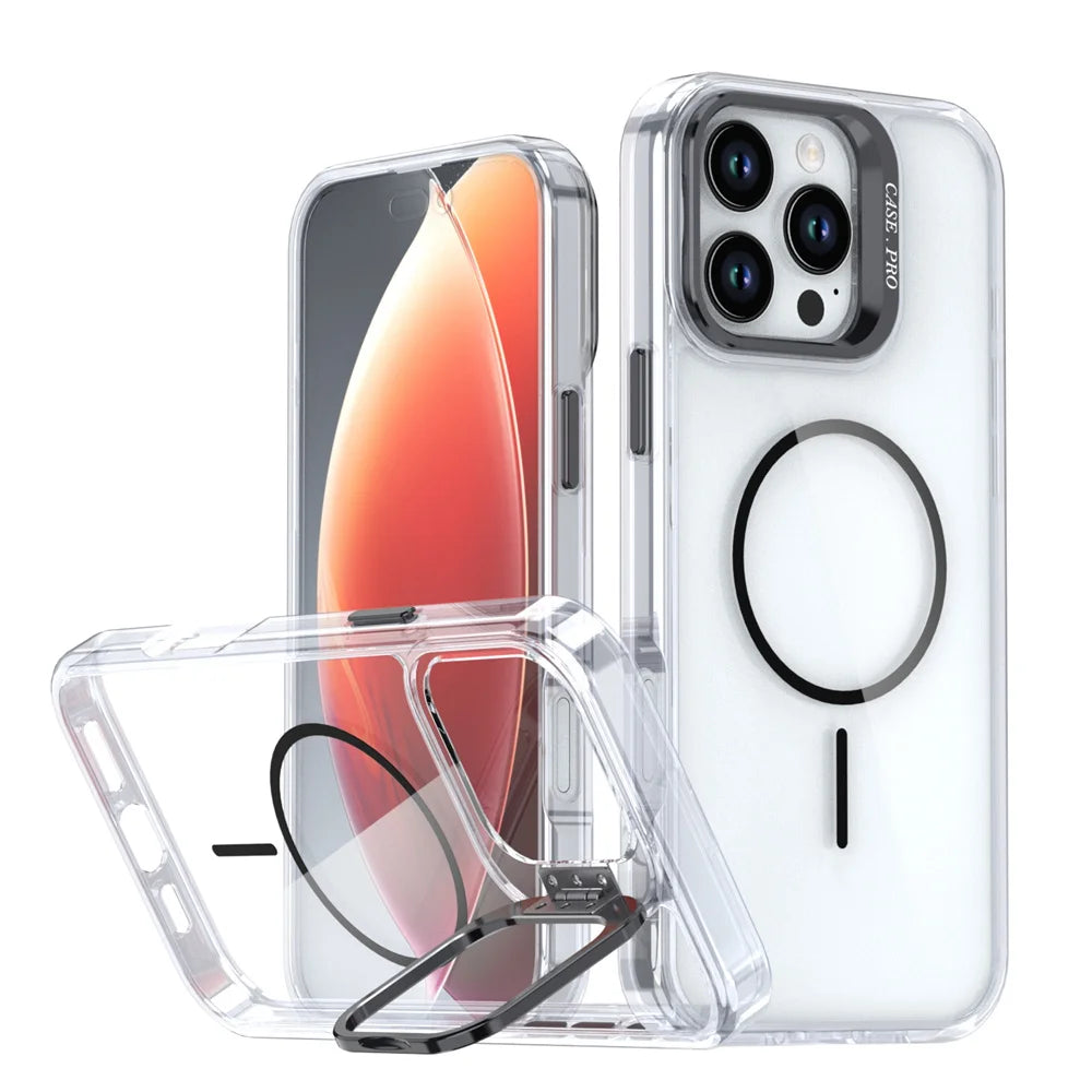 Capa acrílica transparente com suporte para iPhone - imagem 2