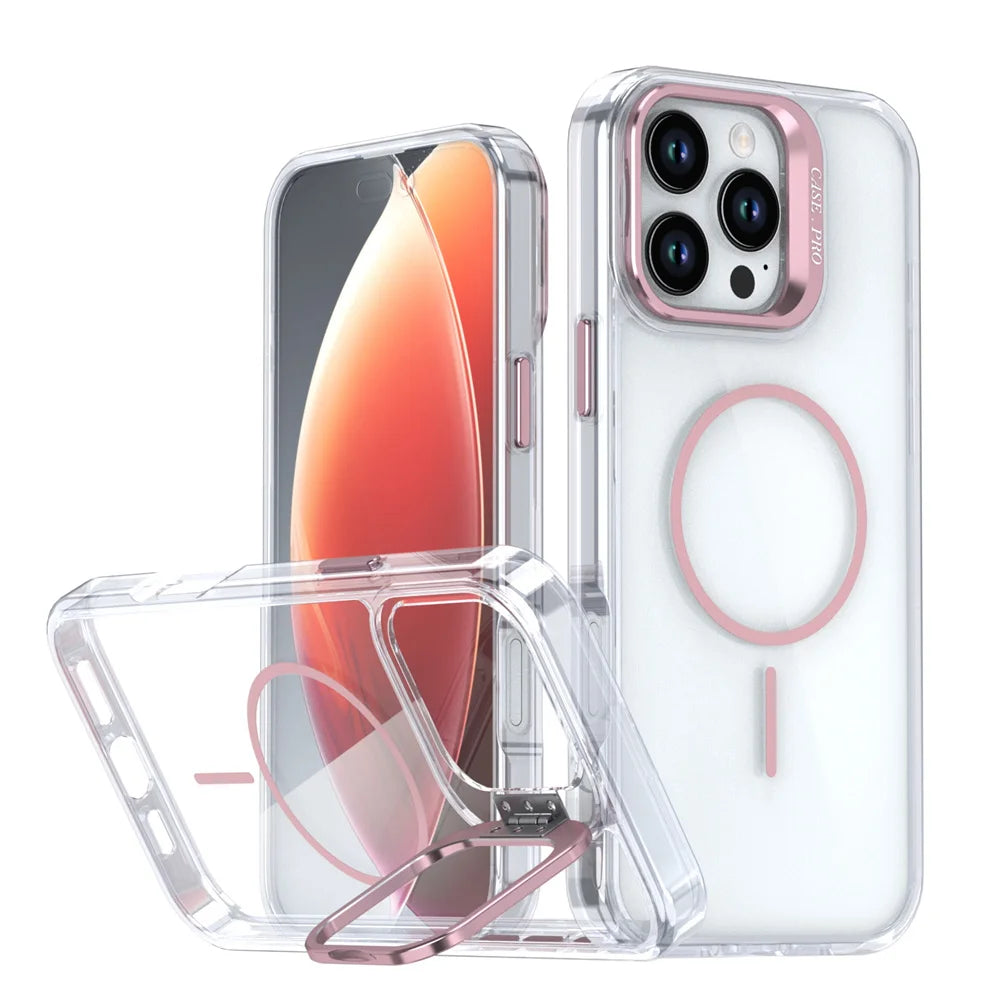Capa acrílica transparente com suporte para iPhone - imagem 3