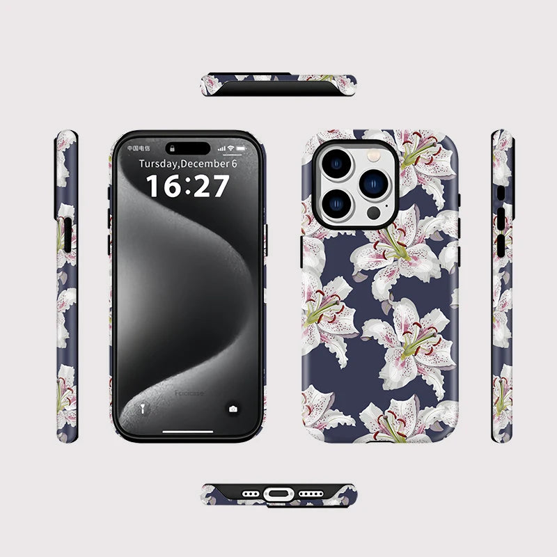 Capa Flores Dark para iPhone