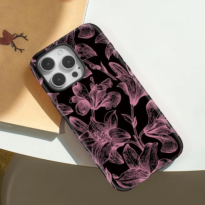 Capa Flores Neon para iPhone